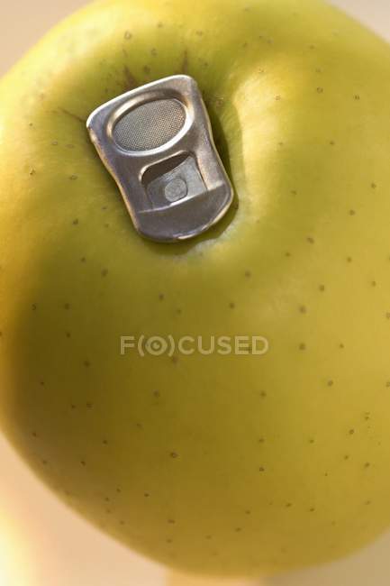 Apple with juice cap — Stock Photo