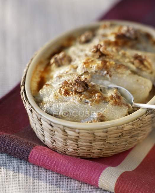 Chicory and Maroille gratin — Stock Photo
