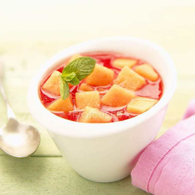 Blended watermelon with melon pices — Stock Photo