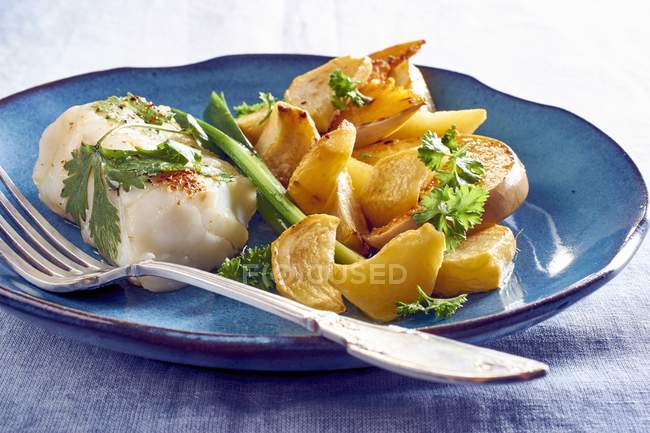 Cod fillet with wedges — Stock Photo