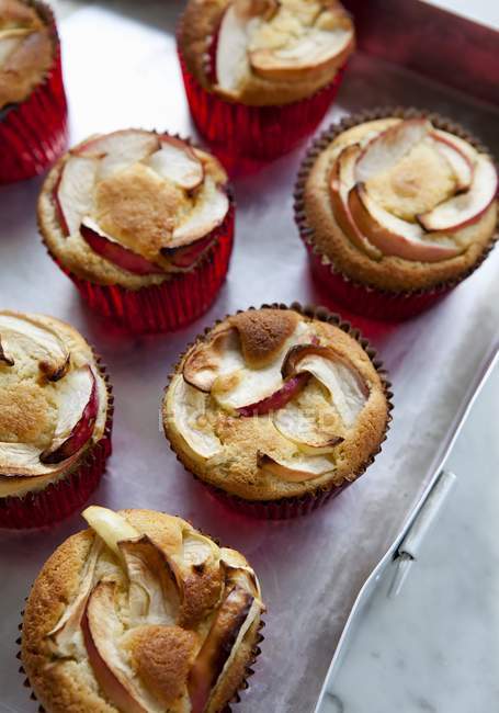 Baked Apple muffins — Stock Photo