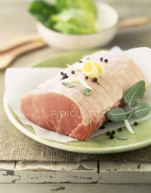 Articulação de carne de porco crua fresca — Fotografia de Stock