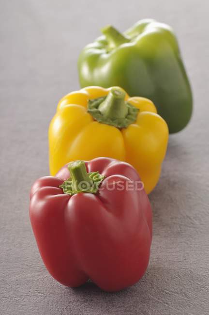 Fresh colored bell peppers — Stock Photo