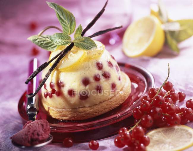 Sablé et dessert au citron — Photo de stock