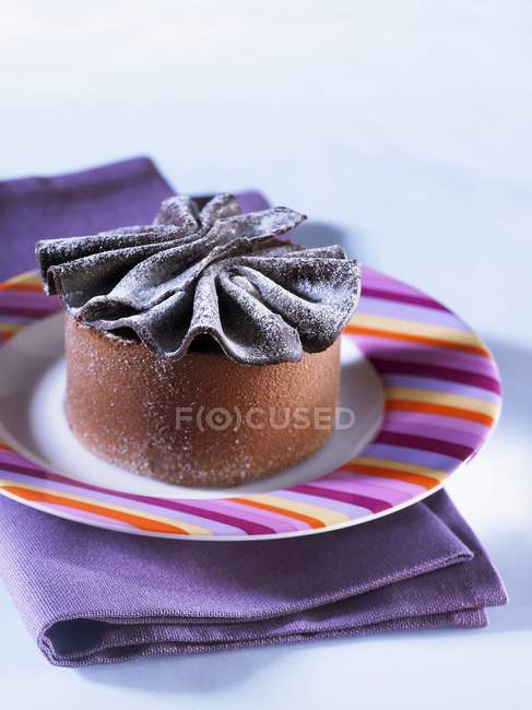 Closeup view of iced chocolate Delice — Stock Photo