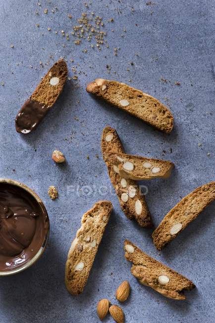 Wheat almond biscotti — Stock Photo