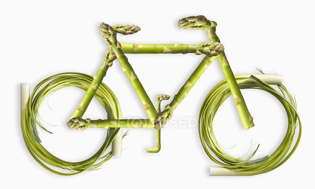 Hortalizas que forman la bicicleta - foto de stock
