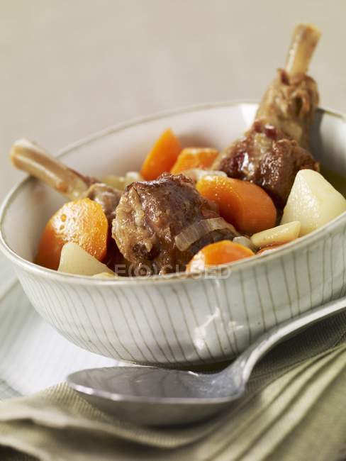 Duck giblets with carrots — Stock Photo