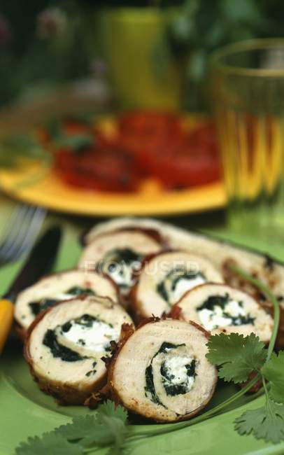 Rolled chicken breasts — Stock Photo