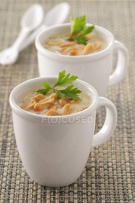 Cream of cauliflower soup — Stock Photo