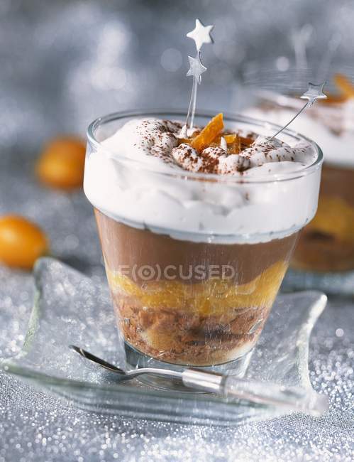Chocolate e laranja Tiramisu — Fotografia de Stock