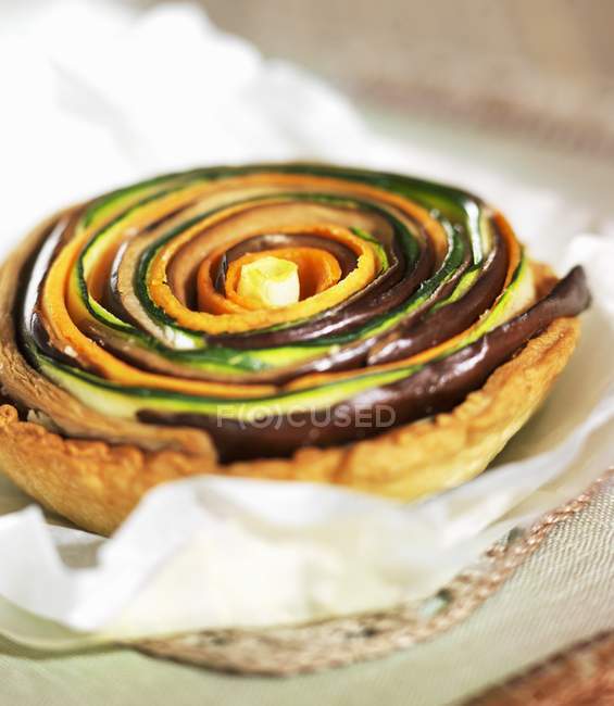 Spiral vegtable tartlet — Stock Photo