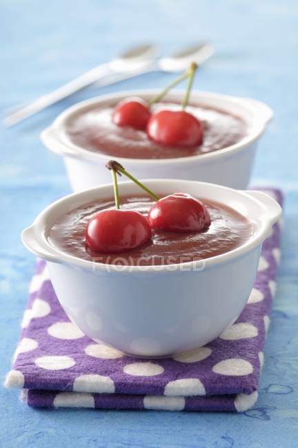 Apple and cherry compote — Stock Photo