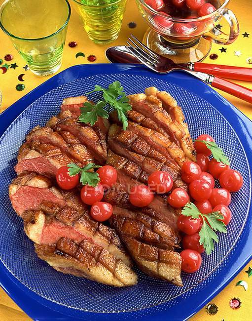 Roasted duck breast — Stock Photo