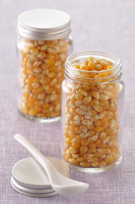 Small glass jars — Stock Photo