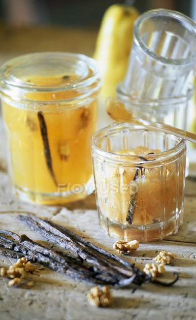 Pear and vanilla jam — Stock Photo