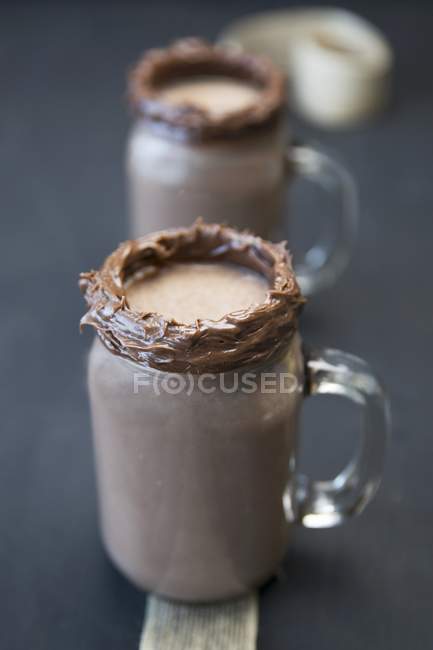 Double-chocolate smoothies — Stock Photo