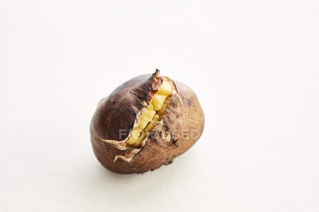 Whole roasted chestnut — Stock Photo
