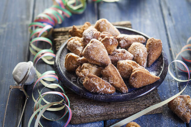 Deep-fried carnival pastries from the Rhineland — Stock Photo
