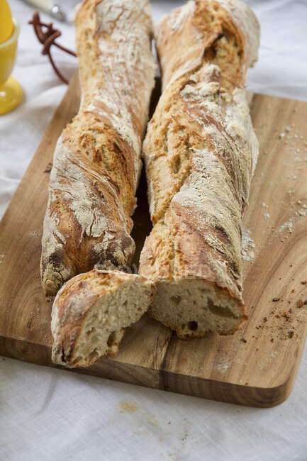 Fresh baked bread with cheese and spices — Stock Photo