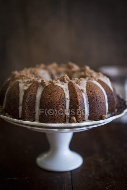 Coffee Cake closeup on stand — Stock Photo