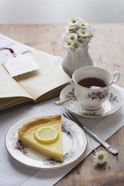 Una crostata di limone per il tè — Foto stock