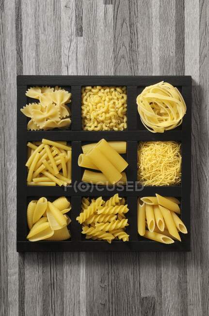 Diversi tipi di pasta — Foto stock