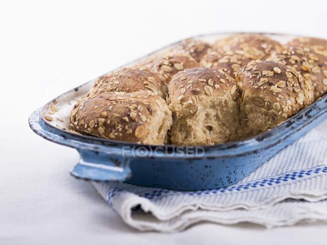 Oatmeal rolls with sugar beet syrup — Stock Photo