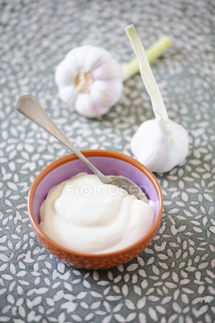 Aioli sauce (garlic mayonnaise, Spain) — Stock Photo
