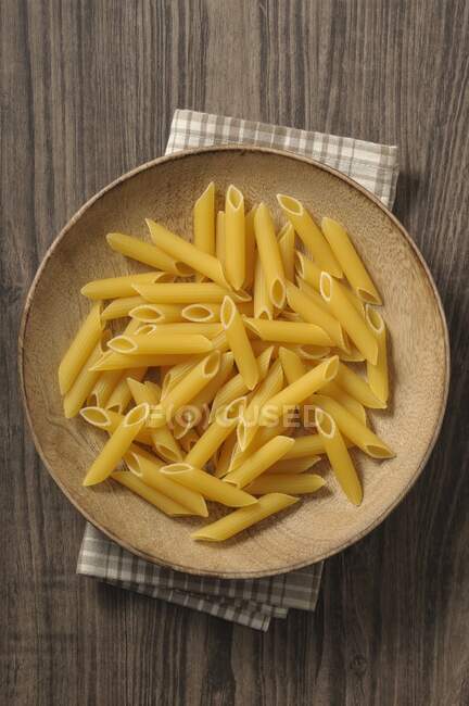 Penne rigate on a plate — Stock Photo