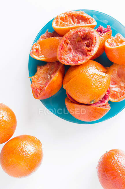 Naranjas de sangre moro, enteras y jugosas - foto de stock