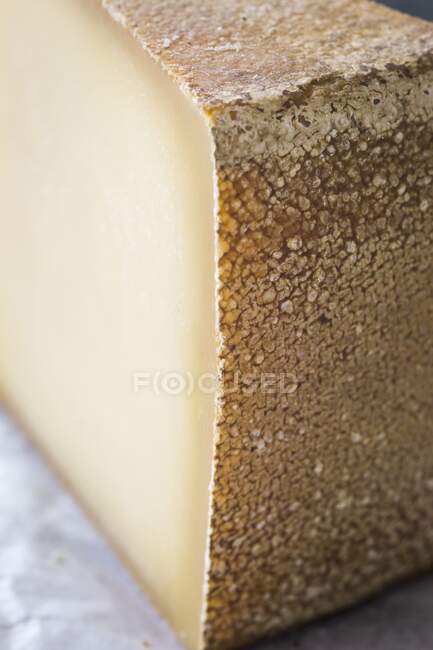 Primer plano de delicioso queso de montaña (primer plano) - foto de stock