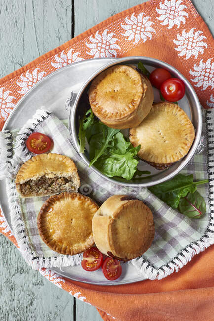 Little Pork Pies with dried Apricots — Stock Photo