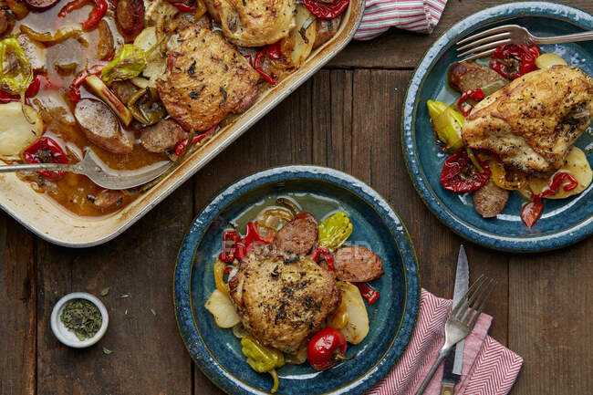 Raos Chicken Scarpariello, close-up — Fotografia de Stock