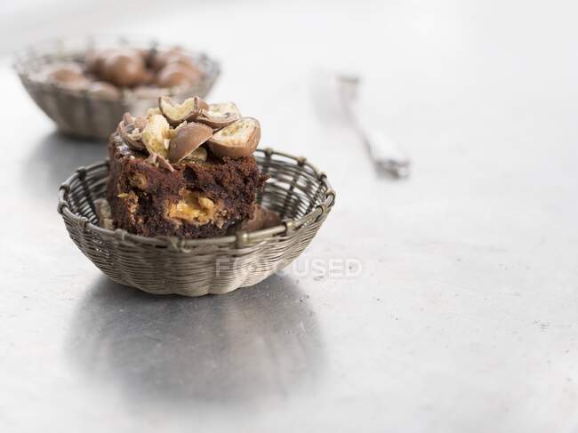 Brownies with Maltesers closeup — Stock Photo