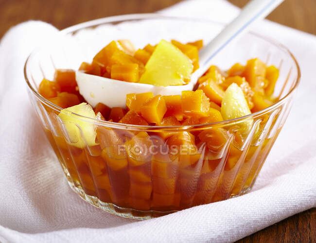 Pickled pumpkin with ginger — Stock Photo