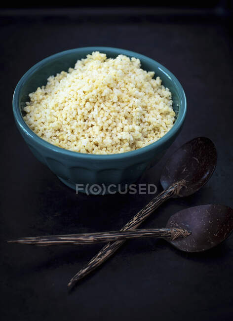 Millet breakfast on the table — Stock Photo