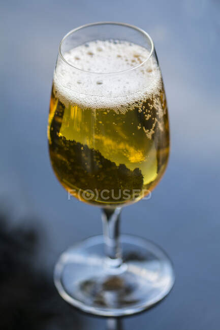 Um copo de cerveja. — Fotografia de Stock
