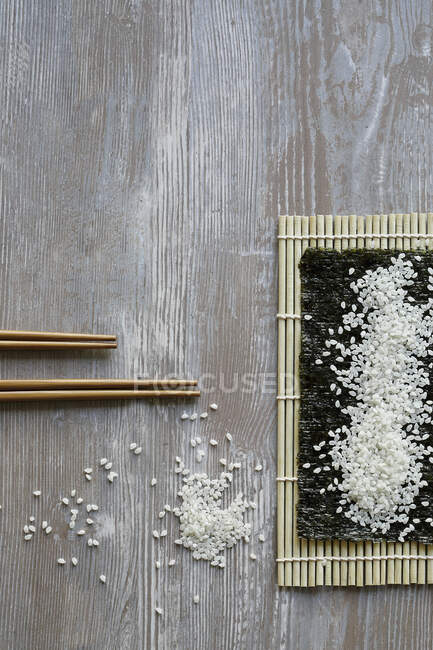 Крупним планом знімок смачного суші-рису — стокове фото
