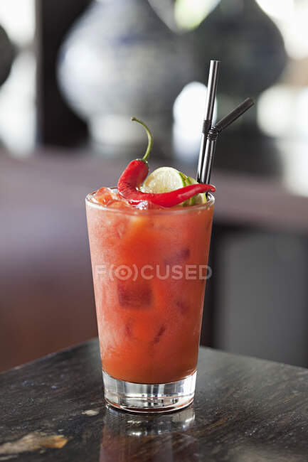 Bloody Mary on the table — Stock Photo