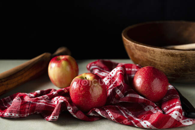 Рожеві леді яблука, крупним планом — стокове фото