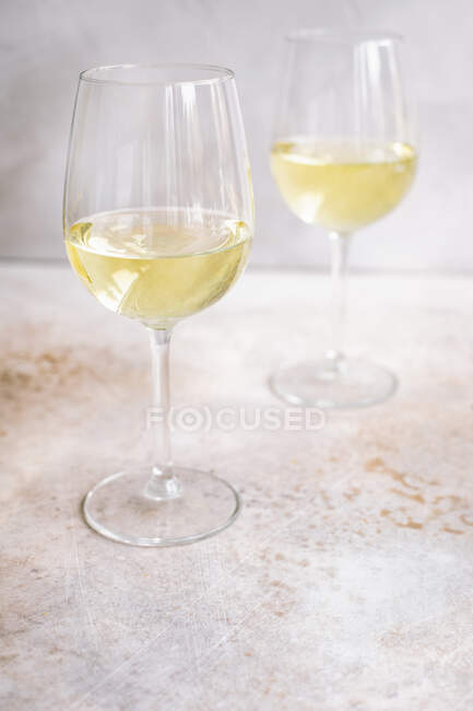 Close-up shot of delicious White wine glass — Stock Photo