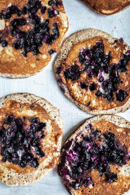Gluten-free pancakes with blueberries — Stock Photo