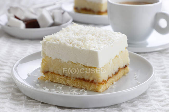 Gâteau à la crème de coco — Photo de stock