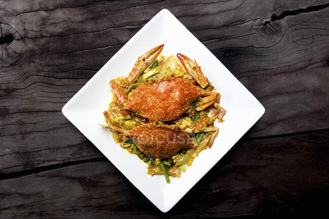 Curry de cangrejo tailandés, primer plano - foto de stock
