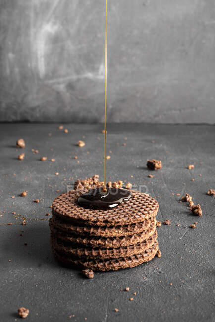Stroopwafel - Dutch syrup waffles — Stock Photo