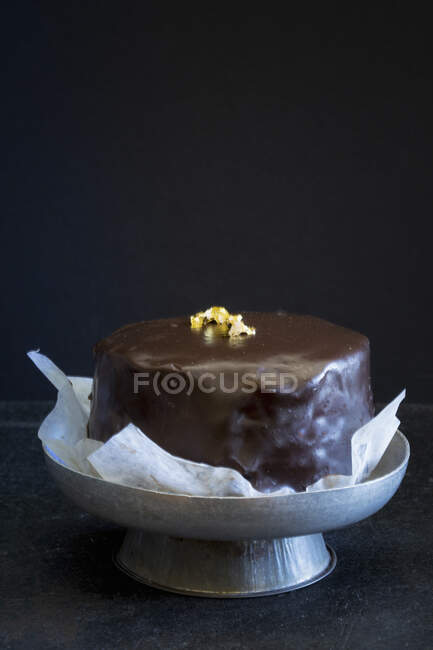 A mini chocolate cake — Stock Photo