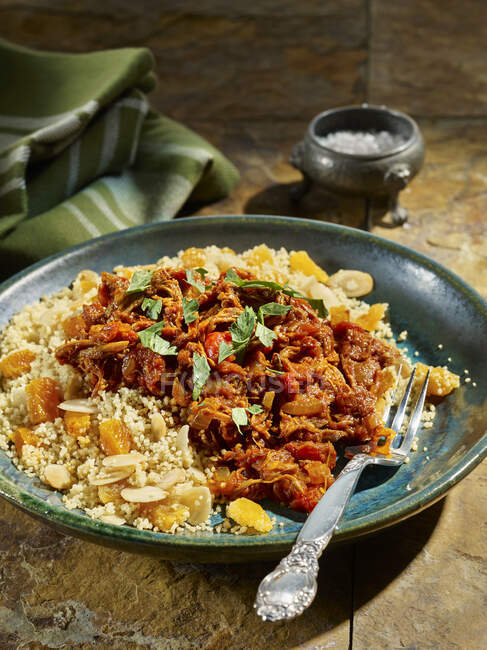 Slow Cooked Shoulder of Lamb Tagine — Stock Photo