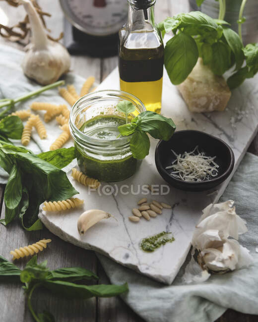 Pesto Genovese para Pasta - foto de stock