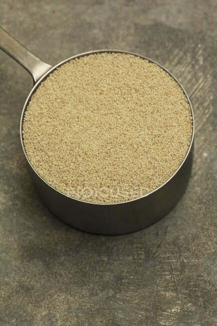 Fonio grains measured close-up view — Stock Photo